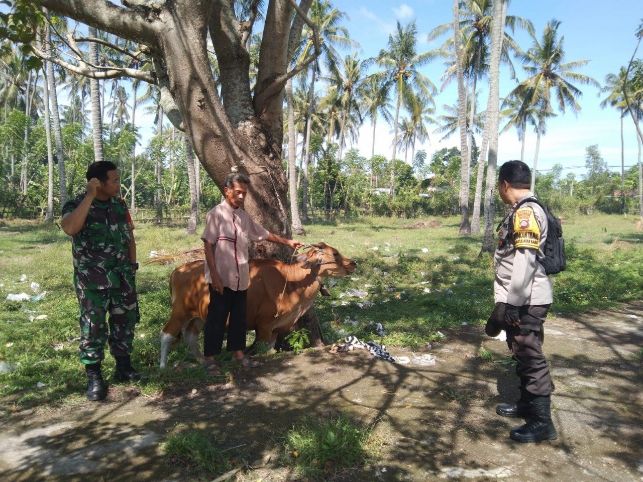 Bhabinkamtibmas Batulayar Giatkan Pertanian Pekarangan Warga