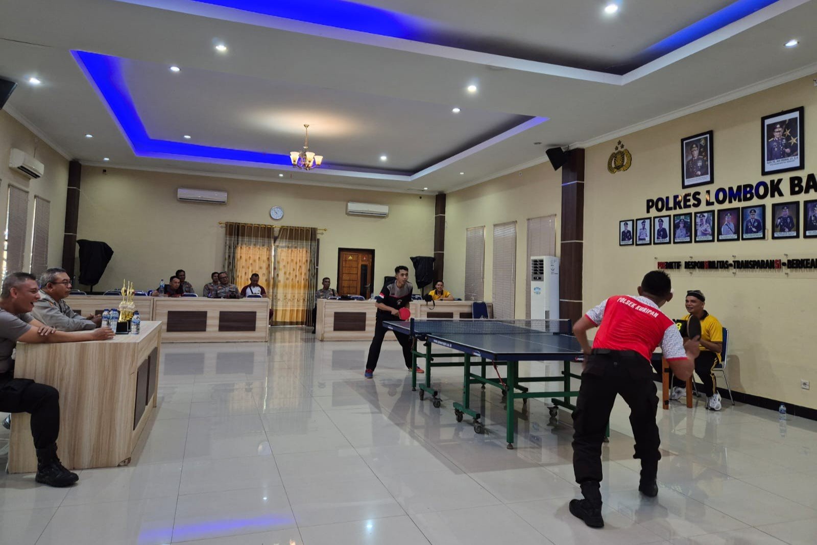 Semarak Final Tenis Meja Polres Lombok Barat HUT Bhayangkara ke-79