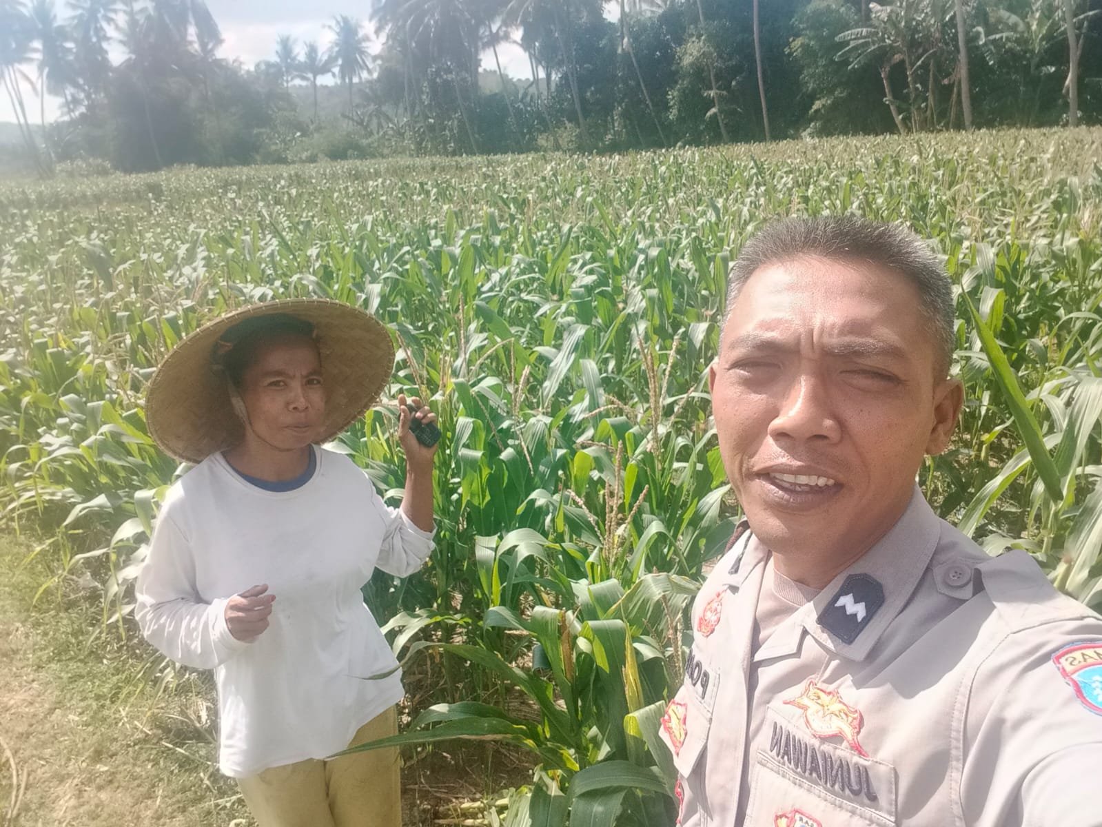 Dukungan Polri di Eyat Mayang, Petani Jagung Tak Sendiri