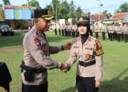 Pimpinan Upacara Pengukuhan Pamapta Polres Bima, Ini Penekanan Kapolres Bima AKBP Eko Sutomo S.I.K.,M.I.K.